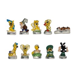 Série complète de 10 fèves Marsupilami - Tête noire 2006