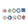 Série complète de 10 fèves Porcelaine et créations 2006