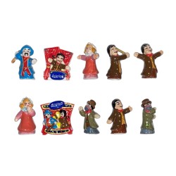 Série complète de 10 fèves C'est Guignol 2006