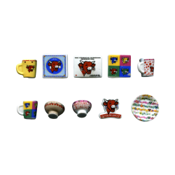 Série complète de 10 fèves La vache qui rit 2006
