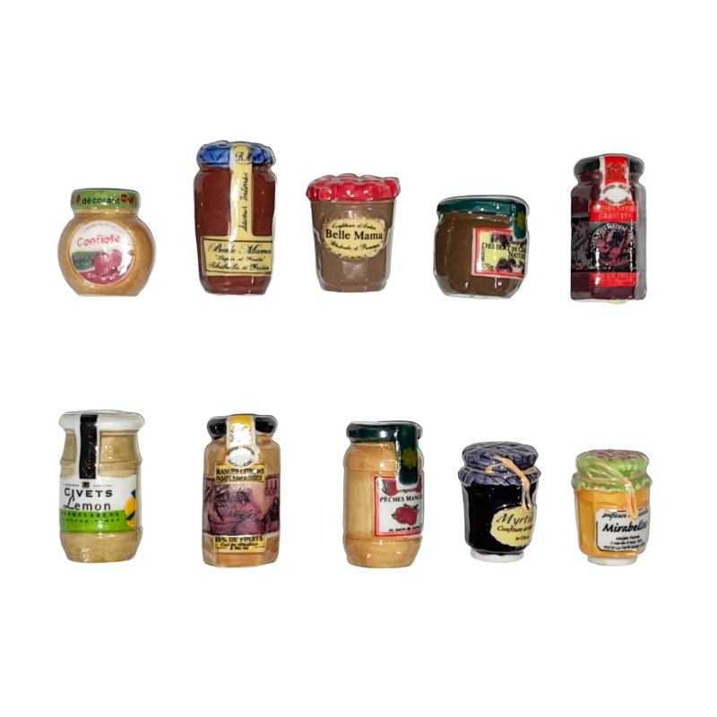 Série complète de 10 fèves Les gourmandises de Mamie 2006