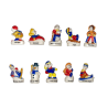 Série complète de 10 fèves Pasquier - Les sports d'hiver 2006