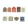 Série complète de 9 fèves Cadrans solaires 2006