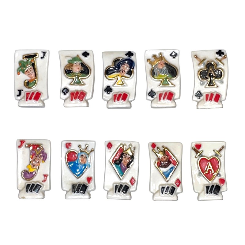 Série complète de 10 fèves Détours de cartes 2006
