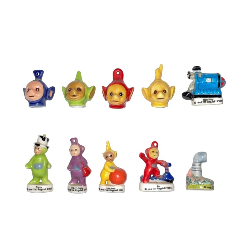 Série complète de 10 fèves Les Télétubbies 2006