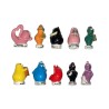Série complète de 10 fèves La famille Barbapapa 2006
