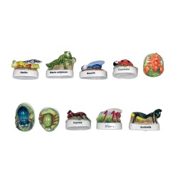 Série complète de 10 fèves Les z'insectes Pré-série 2006