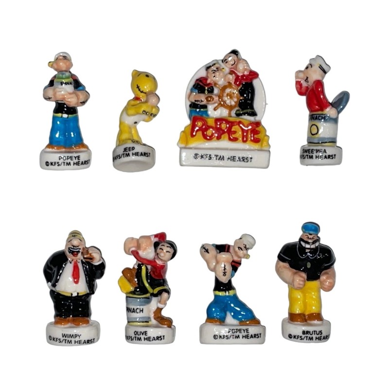 Série complète de 8 fèves Popeye 2006