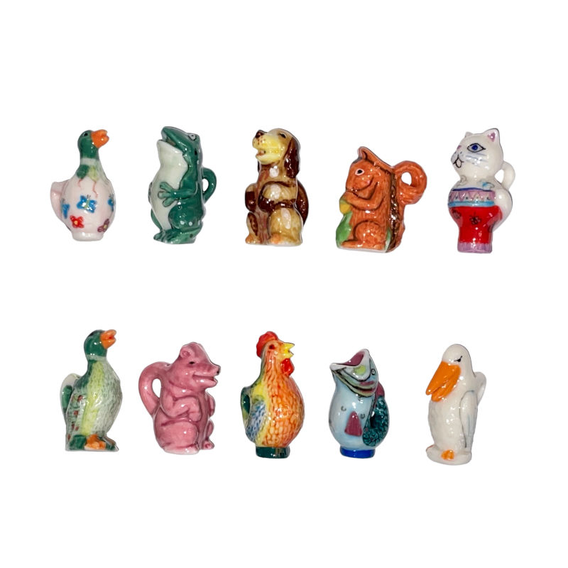 Série complète de 10 fèves Les pichets animaux 2006