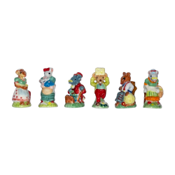 Série complète de 6 fèves Banette - La famille souris 2006
