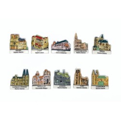 Série complète de 10 fèves Cathédrales de France II 2006