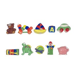 Série complète de 10 fèves Coffre à jouets I 2007