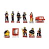 Série complète de 11 fèves Sapeurs pompiers 2007