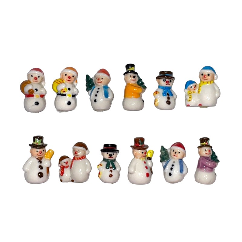 Série complète de 12 fèves Jeux de neige 2007
