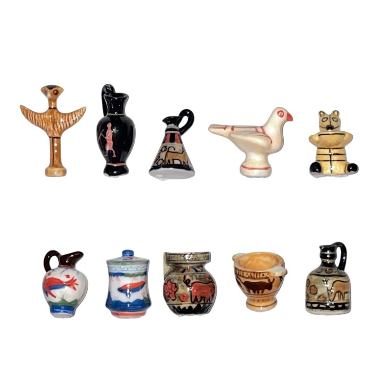 Série complète de 10 fèves La table romaine - Petite taille 2007