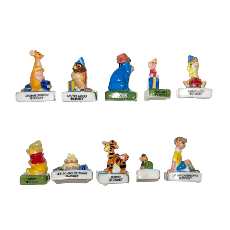 Série complète de 10 fèves Le goûter de Winnie 2007