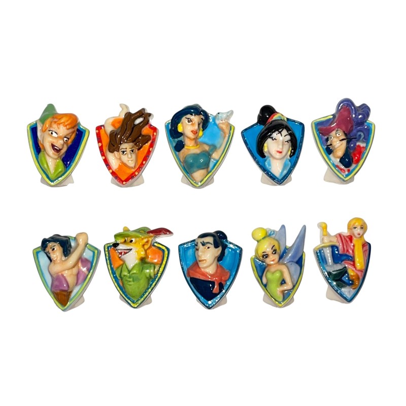 Série complète de 10 fèves Badges Disney 2007