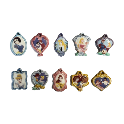 Série complète de 10 fèves Pendentifs Disney 2007