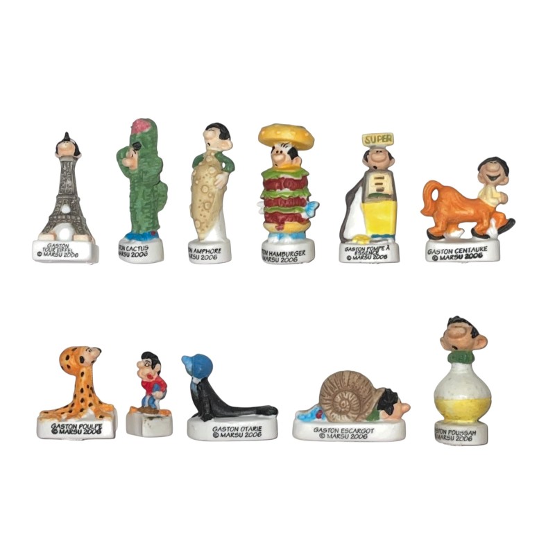 Série complète de 11 fèves Cache-cache Lagaffe 2007