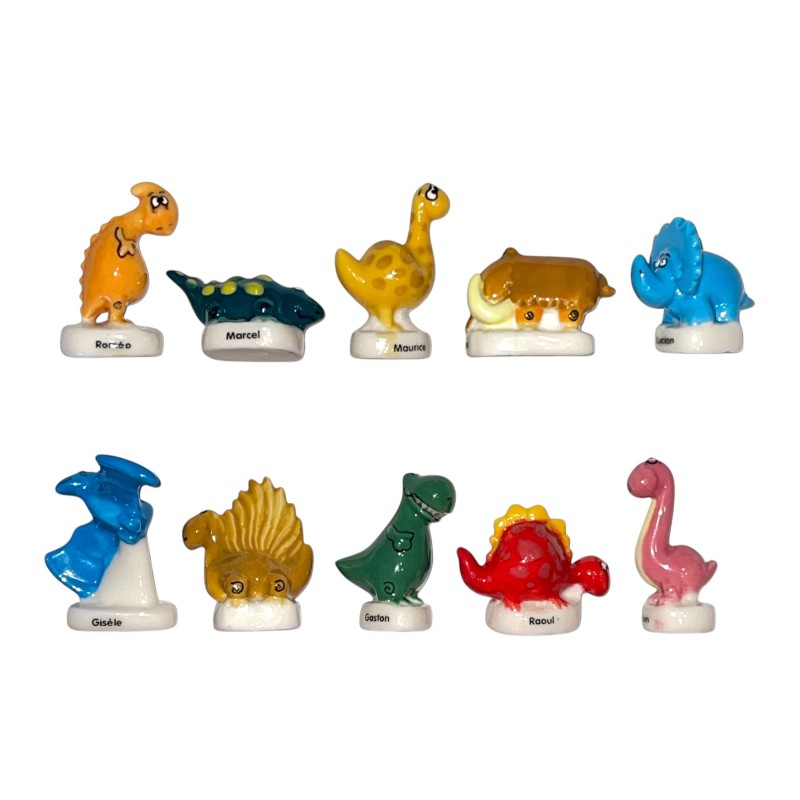 Série complète de 10 fèves Dingosaures 2007