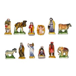 Série complète de 12 fèves La crèche dorée 2007
