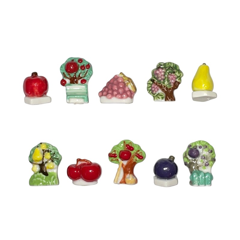 Série complète de 10 fèves Pasquier - Duos fruités 2007