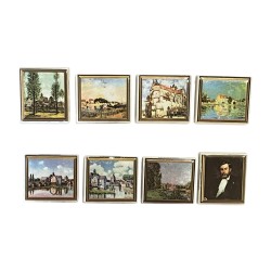 Série complète de 8 fèves Letellier, Sisley, Moret 2007