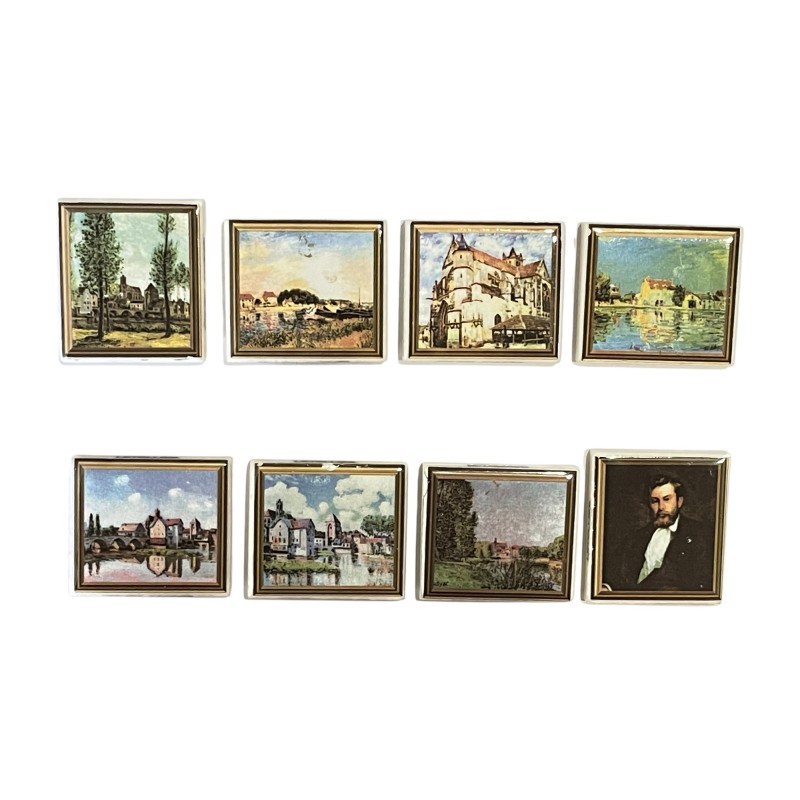 Série complète de 8 fèves Letellier, Sisley, Moret 2007