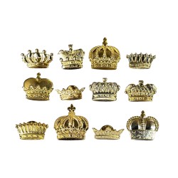 Série complète de 12 fèves Les couronnes pin's