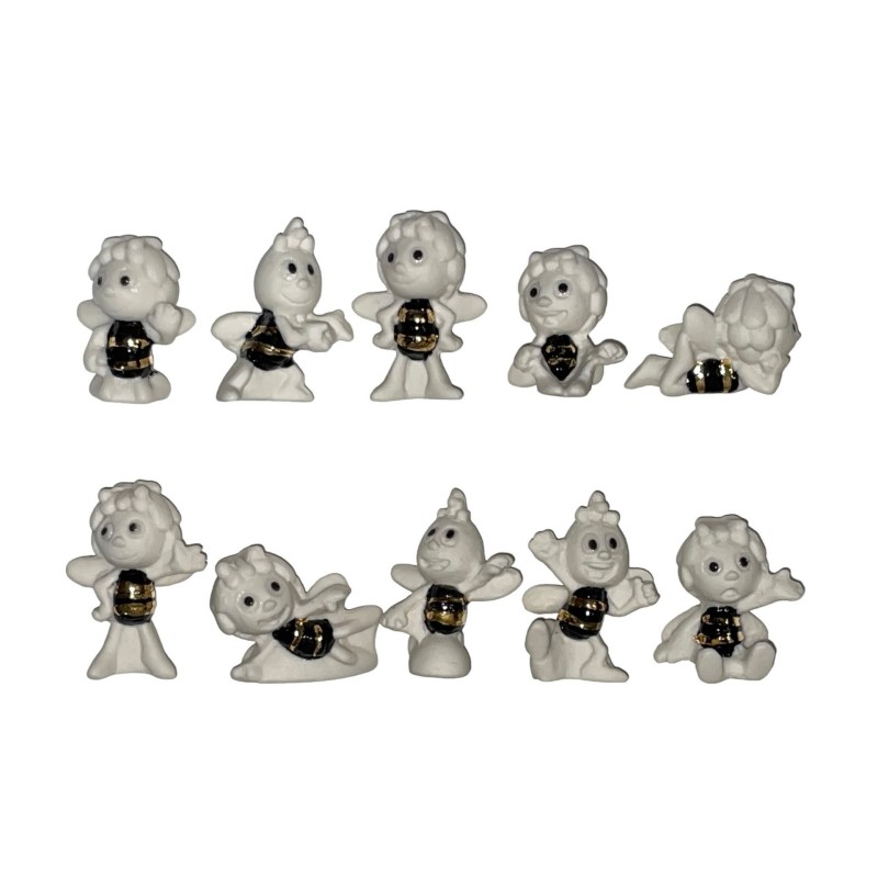 Série complète de 10 fèves Maya rayée d'or 2021