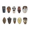 Série complète de 10 fèves Masques africains 2001
