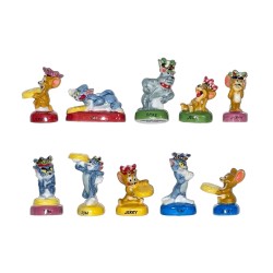 Série complète de 10 fèves Tom et Jerry fêtent les rois Pré-série 2008