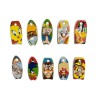 Série complète de 10 fèves Looney Tunes surf 2008