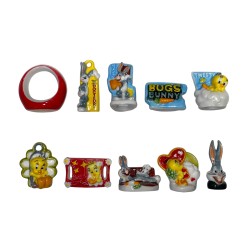 Série complète de 10 fèves Titi et Bugs 2008