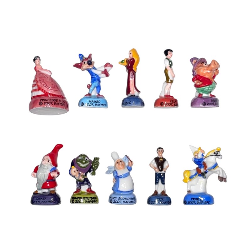 Série complète de 10 fèves Cendrillon et le prince (pas trop) charmant 2008