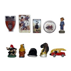 Série complète de 10 fèves Les pompiers I 2008