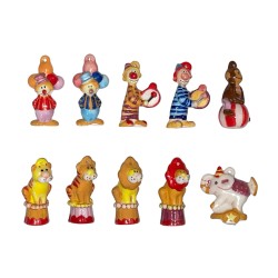 Série complète de 10 fèves Mobiles de bois 2008