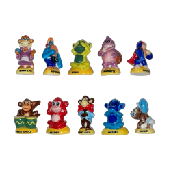 Série complète de 10 fèves Singes humoristiques 2008