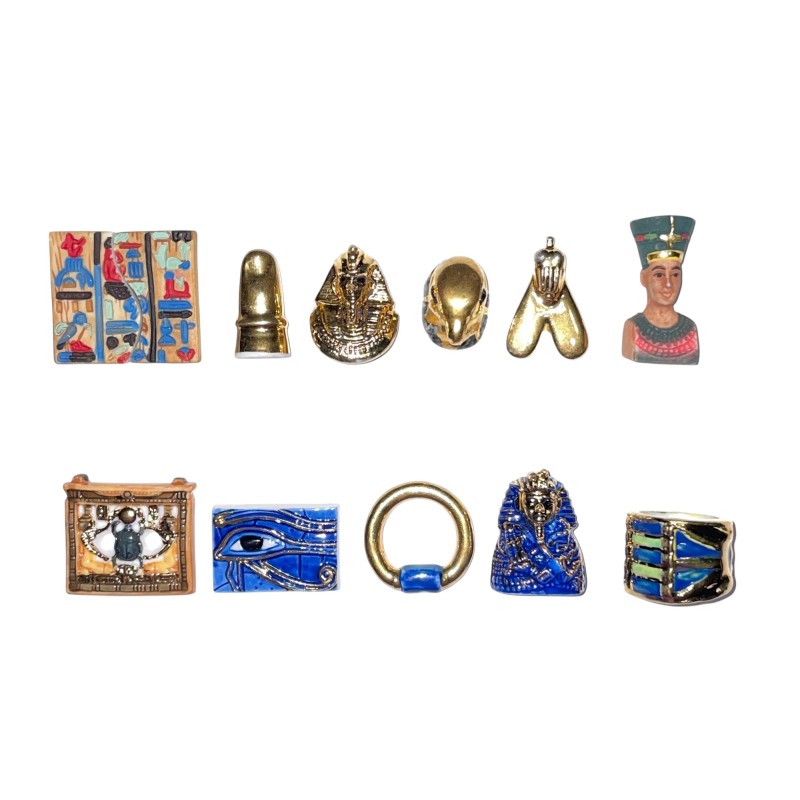 Série complète de 12 fèves Trésors d'Egypte 2008