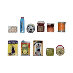 Série complète de 11 fèves Commerce d'antan 2008