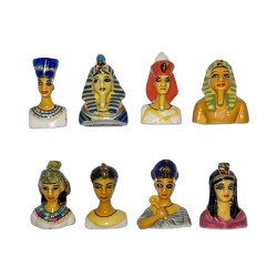 Série complète de 8 fèves Rois et reines d'Egypte II 2008