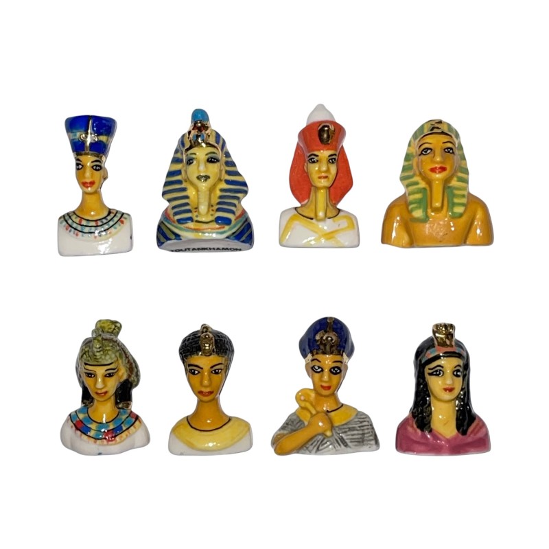 Série complète de 8 fèves Rois et reines d'Egypte II 2008