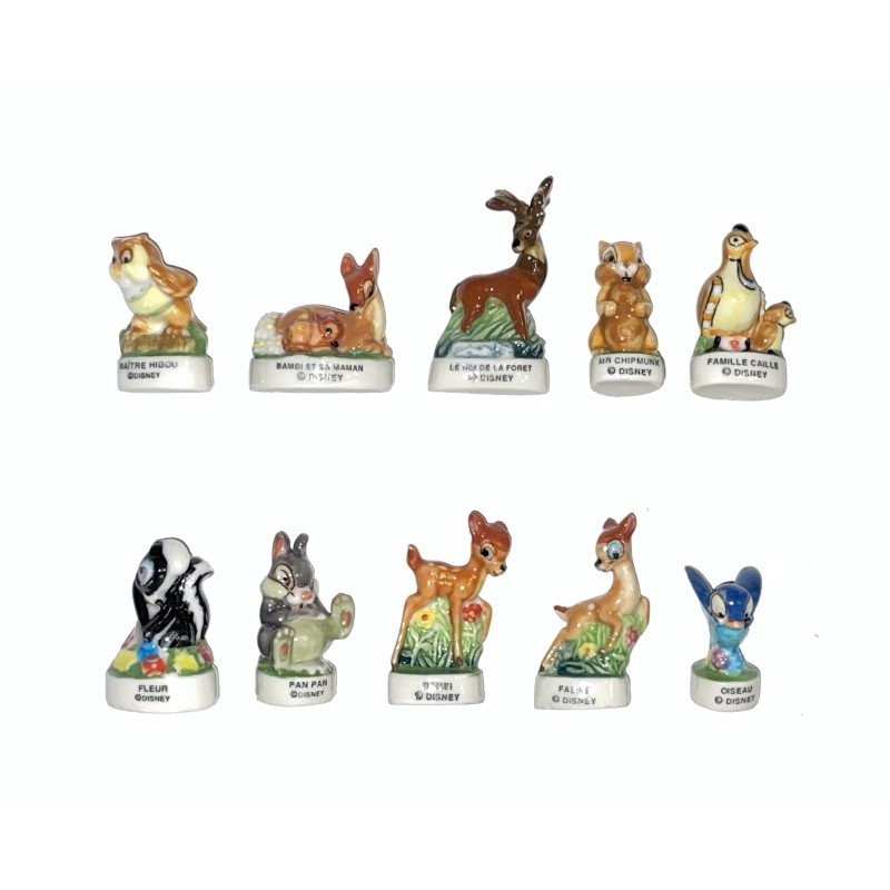 Série complète de 10 fèves Bambi II 2000