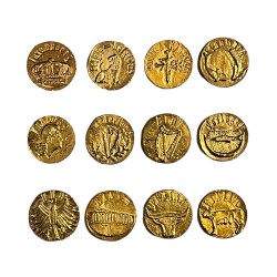 Série complète de 12 fèves Les écus de l'Europe