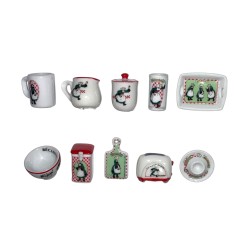 Série complète de 10 fèves Les objets de Bécassine 2009