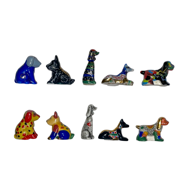 Série complète de 10 fèves Les chiens toucouleurs 2009