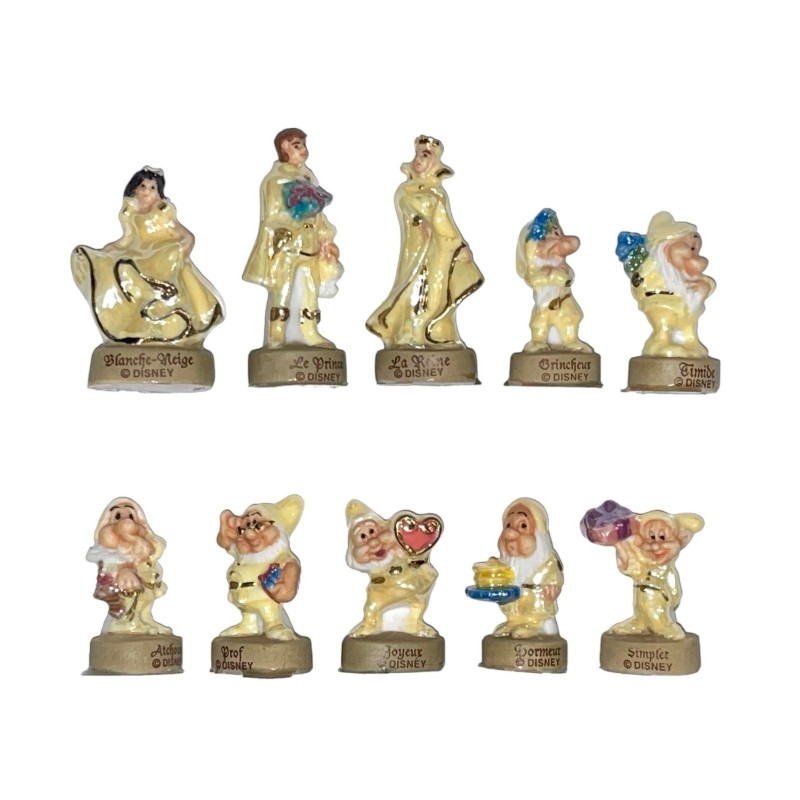 Série complète de 10 fèves Anniversaire de Blanche Neige 2009