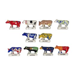 Série complète de 10 fèves Cow parade 2009