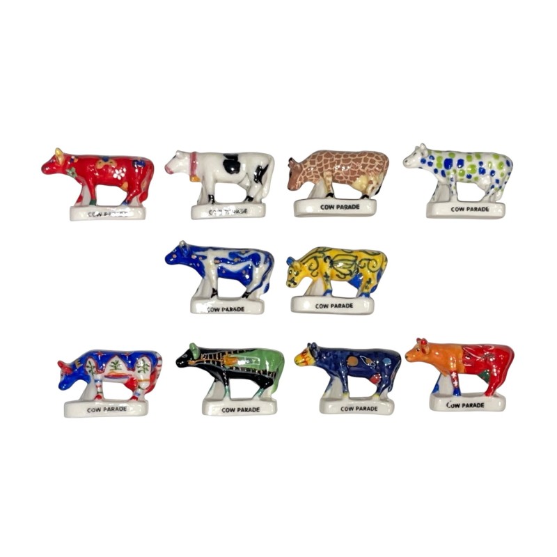 Série complète de 10 fèves Cow parade 2009