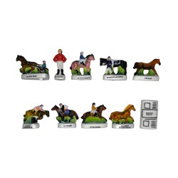 Série complète de 10 fèves Le monde hippique 2009